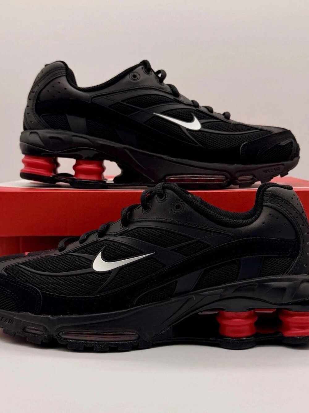Men's Nike Shox Ride 2 Running Shoes - Black Red